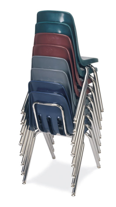 Kaplan Classic Classroom Chrome Plated 10 Chair with Blue Seat - Classroom Furniture