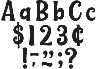 Black 4&quot; Wild Whimsy Letters Combo Pack