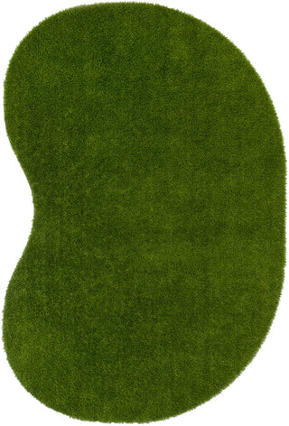 GreenSpace Jellybean Shape Premium Grass Textured Area Rug