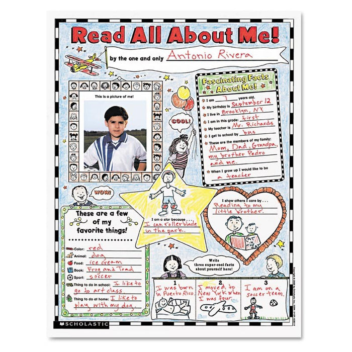 Scholastic Read All About Me Poster CM School Supply Scholastic read all about me poster cm school supply