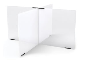 Jonti-Craft¨ See-Thru Table Divider Shields - 4 Station - 47.5" x 47.5" x 24"