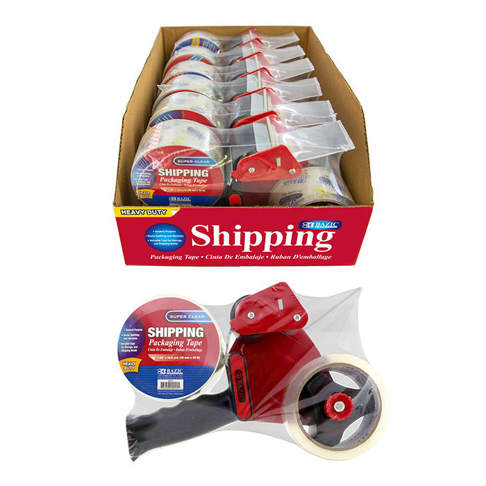 BAZIC Heavy Duty Super Clear Packing Tape 1.88 x 54.6 Yards - Bazicstore
