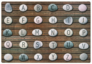 Stones Seating Rug with Alphabet 6'x9'