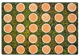 Tree Rounds Seating Rug 6'x9'