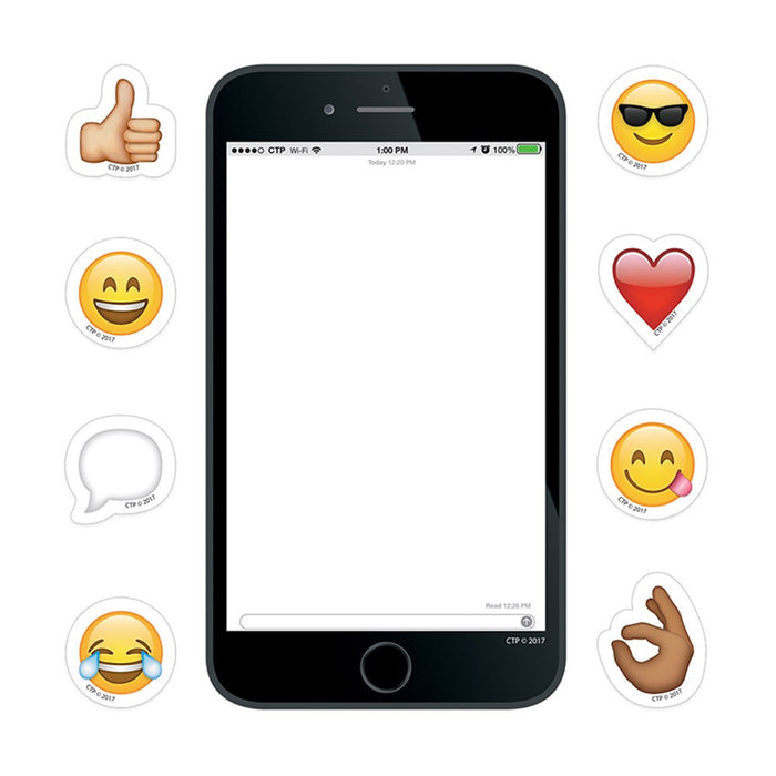 Emoji Smartphone & Bonus Emojis! 6" Designer Cut-Outs