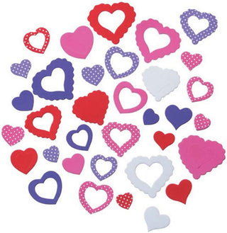 Valentine's Day Foam Interchanging Hearts Stickers - 112 Pc (1 Pack) (DISC)