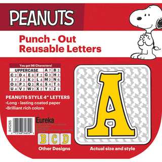 Peanuts Punch Out Reusable Letters