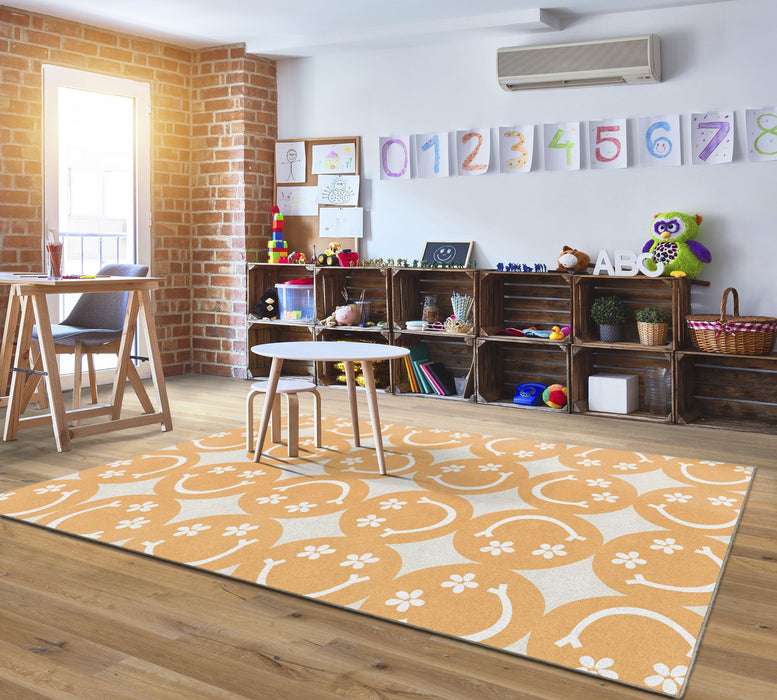 Good Vibes Large Happy Faces Rug - SchoolGirl Carpets