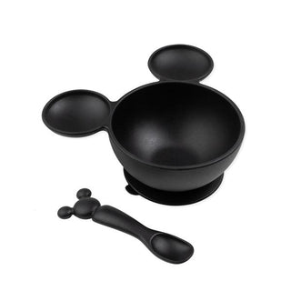 Silicone First Feeding Set: Mickey Mouse Classic Black