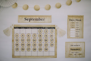 The Bohemian Mood Calendar Bulletin Board Set