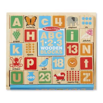 ABC/123 Wooden Blocks by Melissa & Doug (DISC)