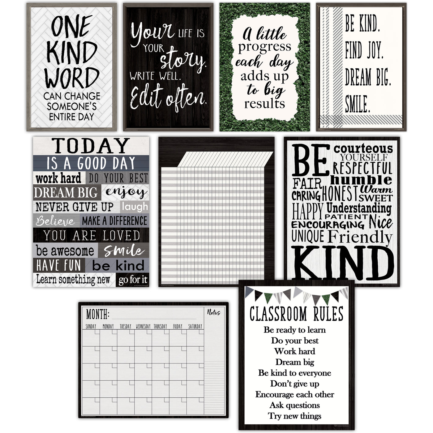 Teacher Created Modern Farmhouse Classroom Decor Bundle — CM School Supply