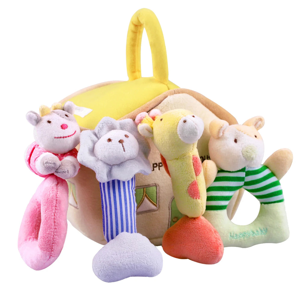 4 Plush Baby Soft Rattle Set Hand Grab Sensory Toys – CM School Supply