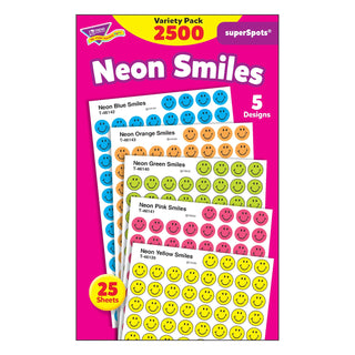 Neon Smiles superSpots® Stickers Variety Pack