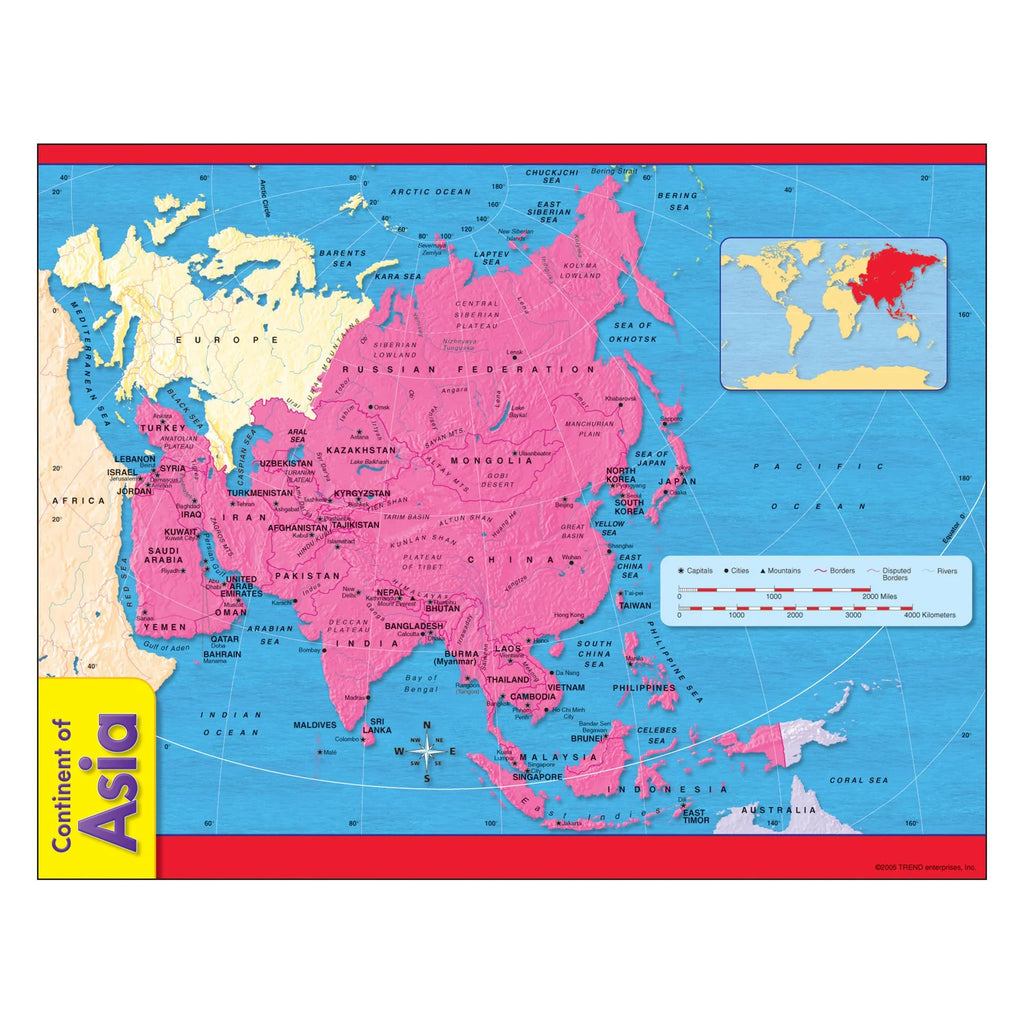 Continent of Asia Learning Chart – CM School Supply