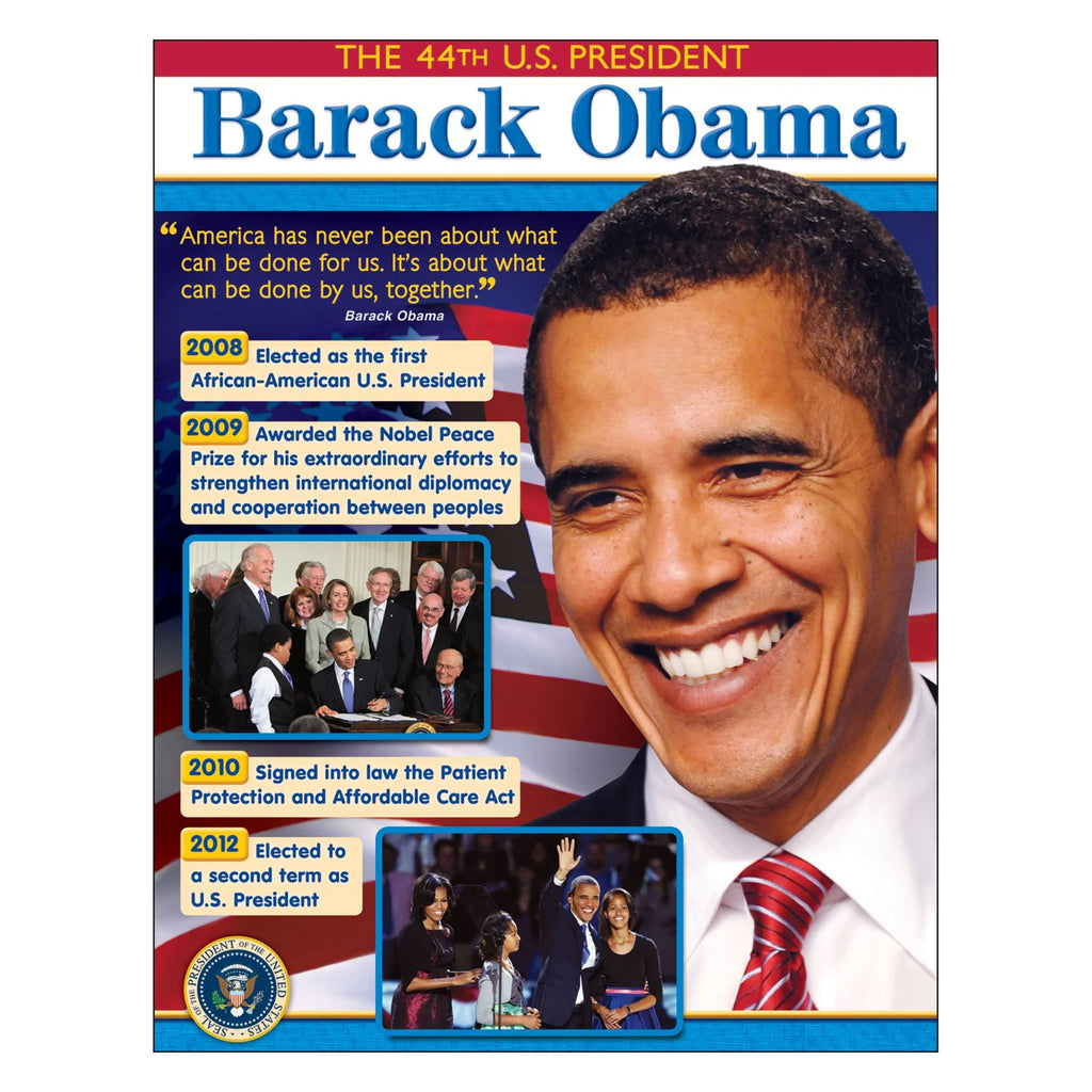 Obama Pamphlets President Barack Obama Learning Chart – CM School Supply