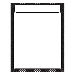 Polka Dots Black Learning Chart