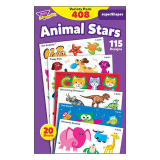 Animal Stars superShapes Stickers – Large Variety Pack