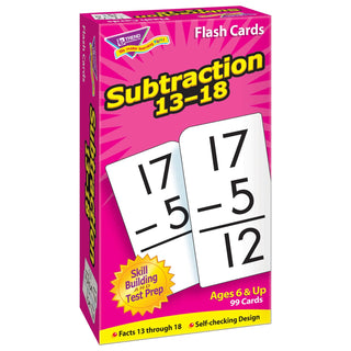 Subtraction 13-18 Skill Drill Flash Cards
