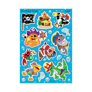 Fish Pirates & Crew Sparkle Stickers® – Large