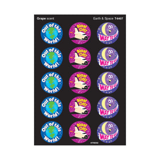 Earth & Space, Grape scent Scratch 'n Sniff Stinky Stickers® – Large Round