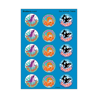 Sea Animals, Blueberry scent Scratch 'n Sniff Stinky Stickers® – Large Round