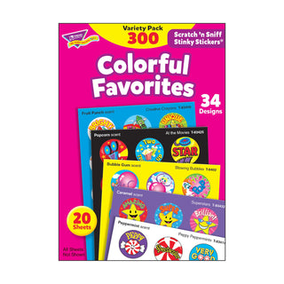 Colorful Favorites Scratch 'n Sniff Stinky Stickers® Variety Pack