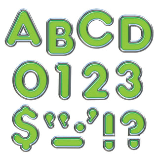 Green 4-Inch Colorful Chrome Uppercase Ready Letters®