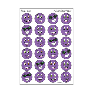 Purple Smiles, Grape scent Scratch 'n Sniff Stinky Stickers® – Small