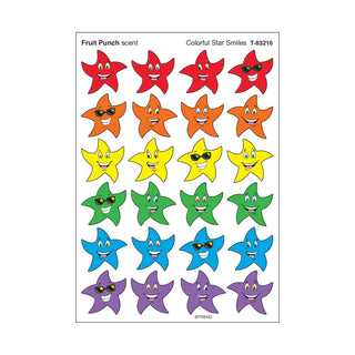 Colorful Star Smiles, Fruit Punch scent Scratch 'n Sniff Stinky Stickers® – Small