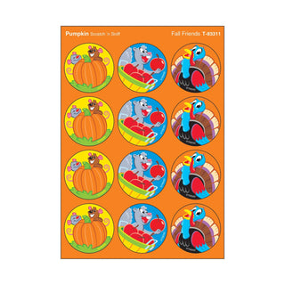 Fall Friends, Pumpkin scent Scratch 'n Sniff Stinky Stickers® – Large Round