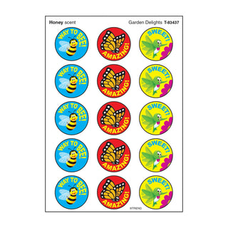 Garden Delights, Honey scent Scratch 'n Sniff Stinky Stickers® – Large Round