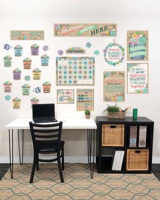 Rustic Bloom Classroom At Home Décor Kit