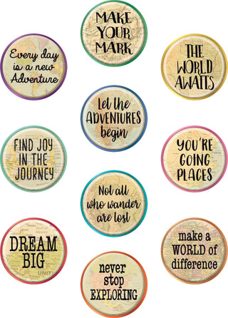 Travel the Map Positive Sayings Accents