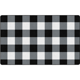 Industrial Chic Large Black & White Buffalo Check