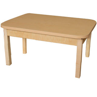 24" x 48" Rectangle High Pressure Laminate Table with Hardwood Legs- 14"