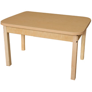 24" x 48" Rectangle High Pressure Laminate Table with Hardwood Legs- 20"