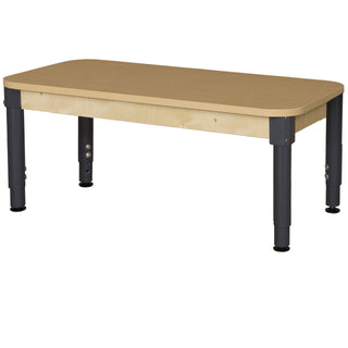 24" x 48" Rectangle High Pressure Laminate Table with Adjustable Legs 12"-17"