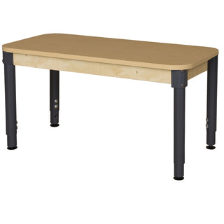 24" x 48" Rectangle High Pressure Laminate Table with Adjustable Legs 18"-29"