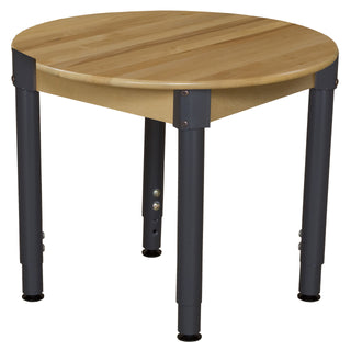 30" Round Hardwood Table with Adjustable Legs 18"-29"