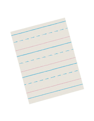 Zaner-Bloser™ Newsprint Handwriting Paper 8" x 10-1/2", Ruled Short Dotted Midline, Grade 3 500 Sheets