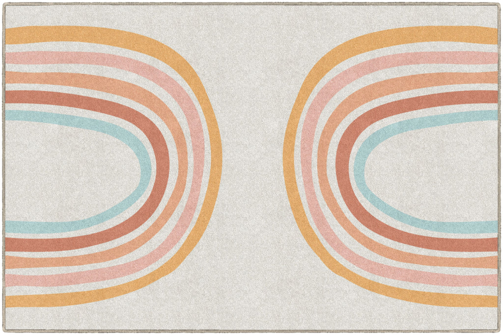 Good Vibes with Retro Rainbows Rug – CM School Supply