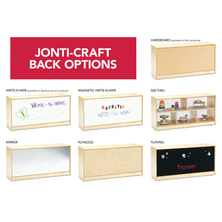Jonti-Craft® Low Single Mobile Storage Unit - See-Thru Back
