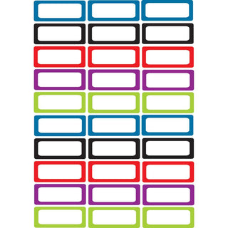 Magnetic Die-Cut Small Foam Nameplates & Labels, 30 Pcs, Solid Assorted Colors