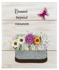 'Blessed Beyond Measure' Wooden Plaque