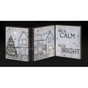 All is Calm Accordion Light Up Sign