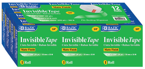 BAZIC Tape Refill, Invisible Tape – CM School Supply