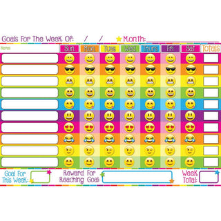 Smart Poly® Chart 13"X19", Emoji Goals