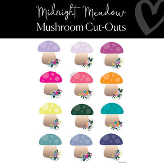 Midnight Meadow U-Cut Mushroom Cut-Outs