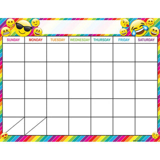 Smart Poly® Chart 17"X22", Emoji Calendar